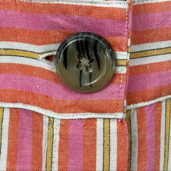 A.N.A Pink Striped Linen Blend Midi Dress S - Picture 6 of 9